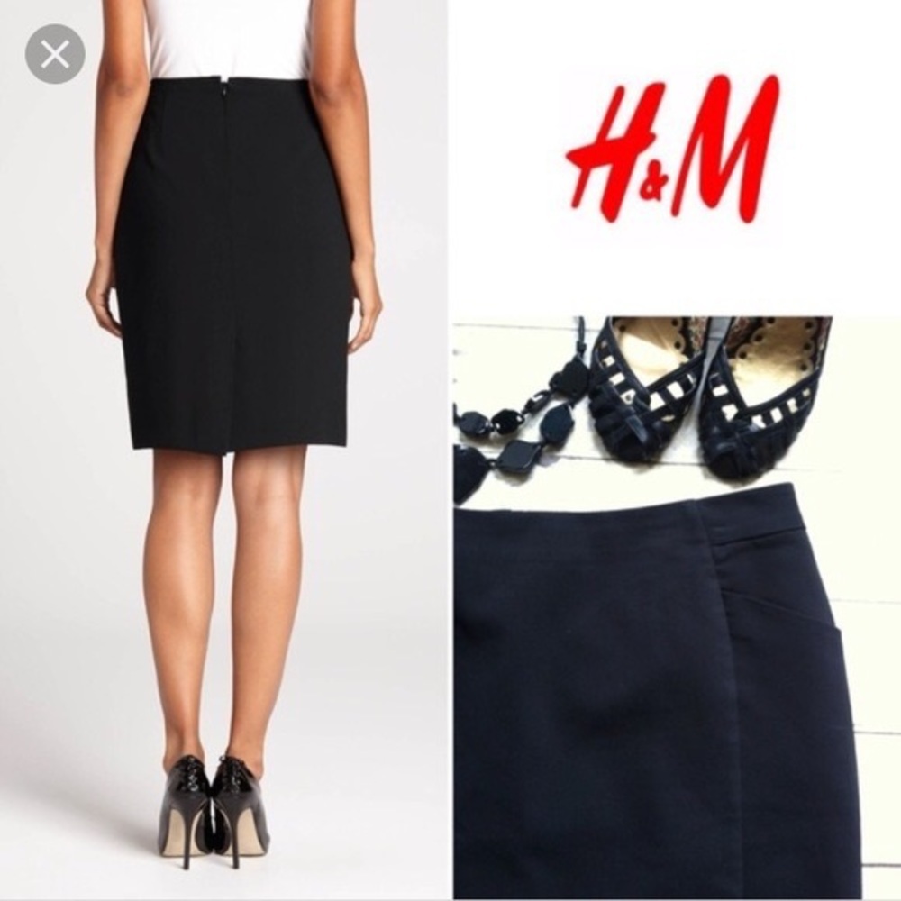 Size 10 - H&M BLACK PENCIL SKIRT